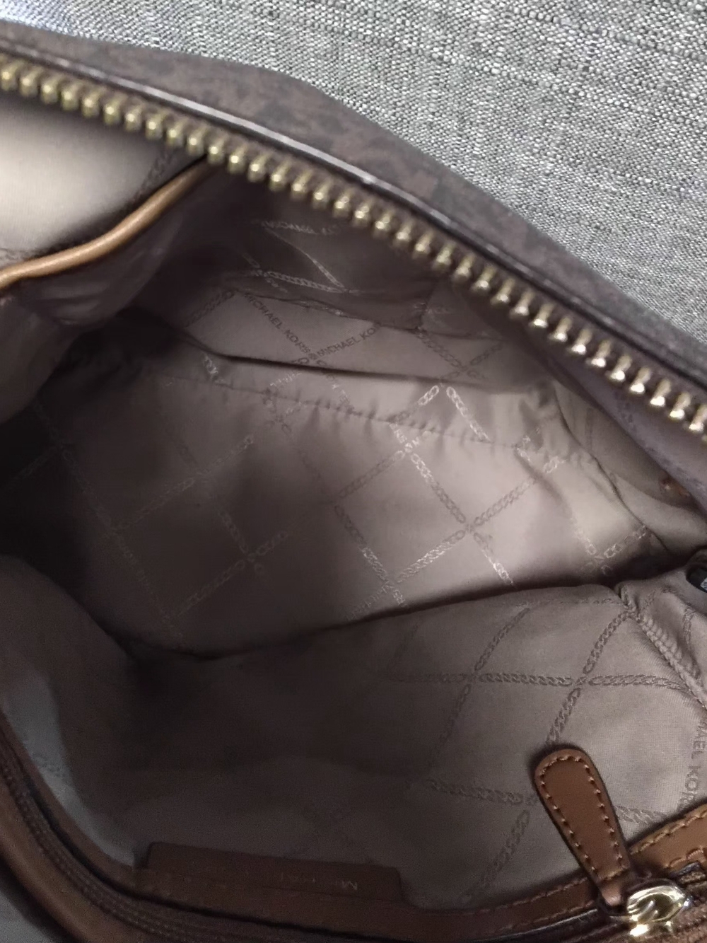 Michael Kors Rhea Slim Logo Backpack, Brown - Picture 7 of 12